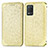 Funda de Cuero Cartera con Soporte Patron de Moda Carcasa S01D para Realme 8 5G Oro