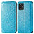 Funda de Cuero Cartera con Soporte Patron de Moda Carcasa S01D para Realme 8i Azul