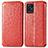 Funda de Cuero Cartera con Soporte Patron de Moda Carcasa S01D para Realme 8i Rojo