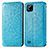 Funda de Cuero Cartera con Soporte Patron de Moda Carcasa S01D para Realme C11 (2021) Azul