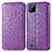 Funda de Cuero Cartera con Soporte Patron de Moda Carcasa S01D para Realme C11 (2021) Morado