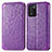 Funda de Cuero Cartera con Soporte Patron de Moda Carcasa S01D para Realme Q3t 5G Morado