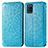 Funda de Cuero Cartera con Soporte Patron de Moda Carcasa S01D para Realme V11s 5G Azul