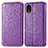 Funda de Cuero Cartera con Soporte Patron de Moda Carcasa S01D para Samsung Galaxy A03 Core Morado