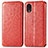 Funda de Cuero Cartera con Soporte Patron de Moda Carcasa S01D para Samsung Galaxy A03 Core Rojo