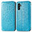 Funda de Cuero Cartera con Soporte Patron de Moda Carcasa S01D para Samsung Galaxy A04s Azul