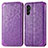 Funda de Cuero Cartera con Soporte Patron de Moda Carcasa S01D para Samsung Galaxy A04s Morado