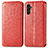 Funda de Cuero Cartera con Soporte Patron de Moda Carcasa S01D para Samsung Galaxy A04s Rojo