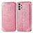 Funda de Cuero Cartera con Soporte Patron de Moda Carcasa S01D para Samsung Galaxy A13 4G Oro Rosa