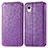 Funda de Cuero Cartera con Soporte Patron de Moda Carcasa S01D para Samsung Galaxy A22 5G SC-56B Morado