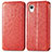 Funda de Cuero Cartera con Soporte Patron de Moda Carcasa S01D para Samsung Galaxy A22 5G SC-56B Rojo