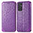 Funda de Cuero Cartera con Soporte Patron de Moda Carcasa S01D para Samsung Galaxy A24 4G Morado