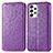 Funda de Cuero Cartera con Soporte Patron de Moda Carcasa S01D para Samsung Galaxy A33 5G Morado