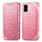 Funda de Cuero Cartera con Soporte Patron de Moda Carcasa S01D para Samsung Galaxy A51 5G Oro Rosa