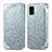 Funda de Cuero Cartera con Soporte Patron de Moda Carcasa S01D para Samsung Galaxy A51 5G Plata