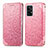 Funda de Cuero Cartera con Soporte Patron de Moda Carcasa S01D para Samsung Galaxy A52 4G Oro Rosa