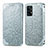 Funda de Cuero Cartera con Soporte Patron de Moda Carcasa S01D para Samsung Galaxy A52 4G Plata