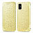 Funda de Cuero Cartera con Soporte Patron de Moda Carcasa S01D para Samsung Galaxy A71 5G Oro