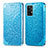 Funda de Cuero Cartera con Soporte Patron de Moda Carcasa S01D para Samsung Galaxy A72 4G Azul