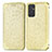 Funda de Cuero Cartera con Soporte Patron de Moda Carcasa S01D para Samsung Galaxy F34 5G Oro