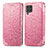 Funda de Cuero Cartera con Soporte Patron de Moda Carcasa S01D para Samsung Galaxy F62 5G Oro Rosa