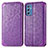 Funda de Cuero Cartera con Soporte Patron de Moda Carcasa S01D para Samsung Galaxy M52 5G Morado