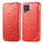 Funda de Cuero Cartera con Soporte Patron de Moda Carcasa S01D para Samsung Galaxy M62 4G Rojo