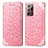 Funda de Cuero Cartera con Soporte Patron de Moda Carcasa S01D para Samsung Galaxy Note 20 Ultra 5G Oro Rosa