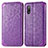 Funda de Cuero Cartera con Soporte Patron de Moda Carcasa S01D para Sony Xperia Ace II SO-41B Morado