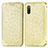 Funda de Cuero Cartera con Soporte Patron de Moda Carcasa S01D para Sony Xperia Ace II SO-41B Oro