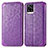 Funda de Cuero Cartera con Soporte Patron de Moda Carcasa S01D para Vivo V20 (2021) Morado