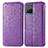 Funda de Cuero Cartera con Soporte Patron de Moda Carcasa S01D para Vivo Y21 Morado