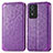 Funda de Cuero Cartera con Soporte Patron de Moda Carcasa S01D para Vivo Y74s 5G Morado