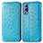 Funda de Cuero Cartera con Soporte Patron de Moda Carcasa S01D para Vivo Y75s 5G Azul