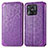 Funda de Cuero Cartera con Soporte Patron de Moda Carcasa S01D para Xiaomi Redmi 10 Power Morado