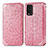 Funda de Cuero Cartera con Soporte Patron de Moda Carcasa S01D para Xiaomi Redmi 9 Power Oro Rosa