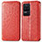 Funda de Cuero Cartera con Soporte Patron de Moda Carcasa S01D para Xiaomi Redmi K40S 5G Rojo