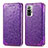 Funda de Cuero Cartera con Soporte Patron de Moda Carcasa S01D para Xiaomi Redmi Note 10 Pro 4G Morado