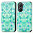 Funda de Cuero Cartera con Soporte Patron de Moda Carcasa S02D para Asus Zenfone 9 Verde