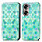 Funda de Cuero Cartera con Soporte Patron de Moda Carcasa S02D para Huawei Honor 60 5G Verde