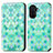 Funda de Cuero Cartera con Soporte Patron de Moda Carcasa S02D para Huawei Nova Y70 Plus Verde