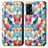 Funda de Cuero Cartera con Soporte Patron de Moda Carcasa S02D para Oppo A77 5G Multicolor