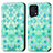 Funda de Cuero Cartera con Soporte Patron de Moda Carcasa S02D para Oppo Find X5 Pro 5G Verde