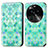 Funda de Cuero Cartera con Soporte Patron de Moda Carcasa S02D para Oppo Find X6 5G Verde