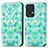 Funda de Cuero Cartera con Soporte Patron de Moda Carcasa S02D para Oppo Reno7 Pro 5G Verde