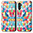 Funda de Cuero Cartera con Soporte Patron de Moda Carcasa S02D para Samsung Galaxy A04s Multicolor