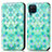 Funda de Cuero Cartera con Soporte Patron de Moda Carcasa S02D para Samsung Galaxy A12 Nacho Verde