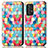 Funda de Cuero Cartera con Soporte Patron de Moda Carcasa S02D para Samsung Galaxy A52 5G Multicolor