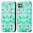 Funda de Cuero Cartera con Soporte Patron de Moda Carcasa S02D para Samsung Galaxy F42 5G Verde