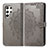 Funda de Cuero Cartera con Soporte Patron de Moda Carcasa S02D para Samsung Galaxy S23 Ultra 5G Gris